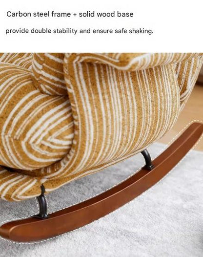 Retro Lazy Rocking Chair with Ottoman