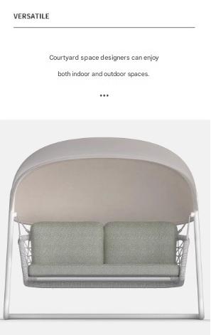 Modern Outdoor Swing Sofa with Canopy