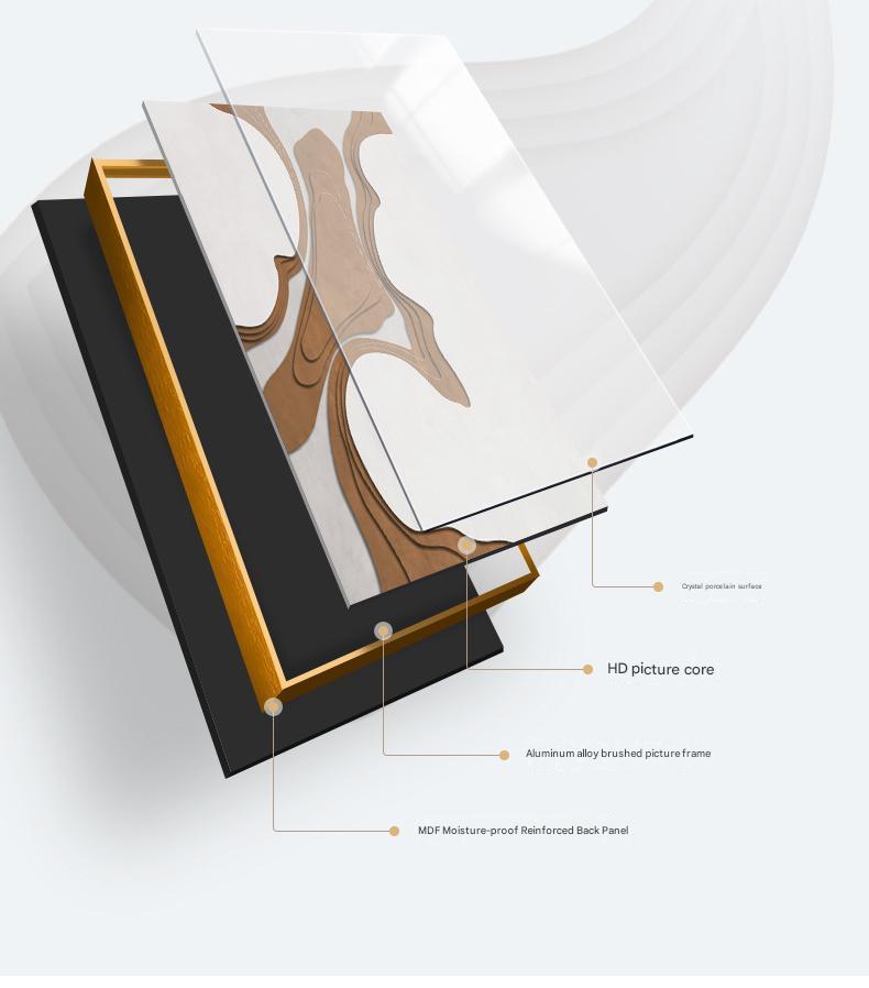 Modern LED Relief Wall Art Painting Frame