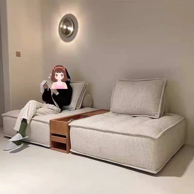 Modern Tofu Block Sofa With Armless