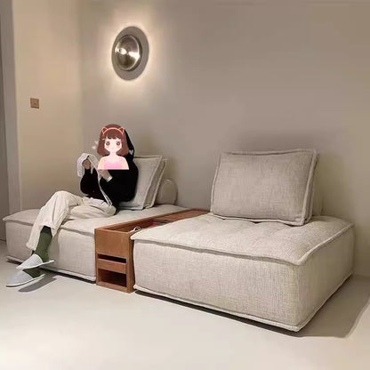Modern Tofu Block Sofa With Armless