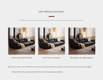 French Retro Leather Sofa