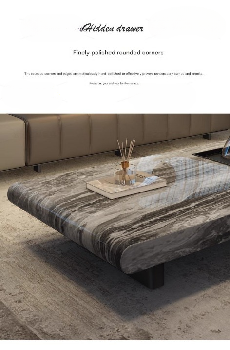 Italian Luxury Rectangular Marble Coffee Table