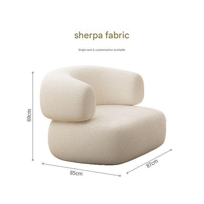 Modern Curved Sofa Set with Accent Chair And Coffee Table