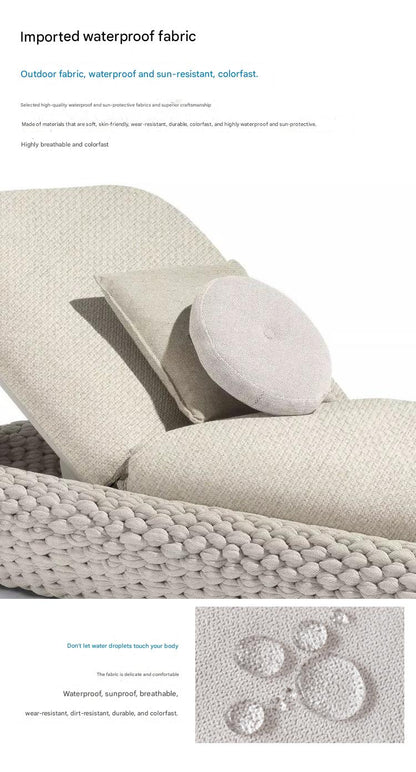 Luxury Outdoor Lounge Bed with Cushions
