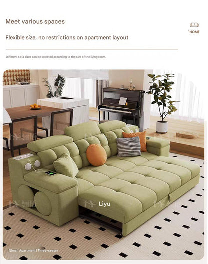 Luxury Chenille Cotton Linen Folding Sofa Bed