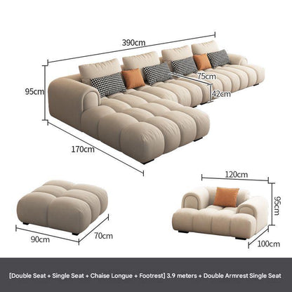 Italian Luxury Bubble Sectional Sofa With Ottoman