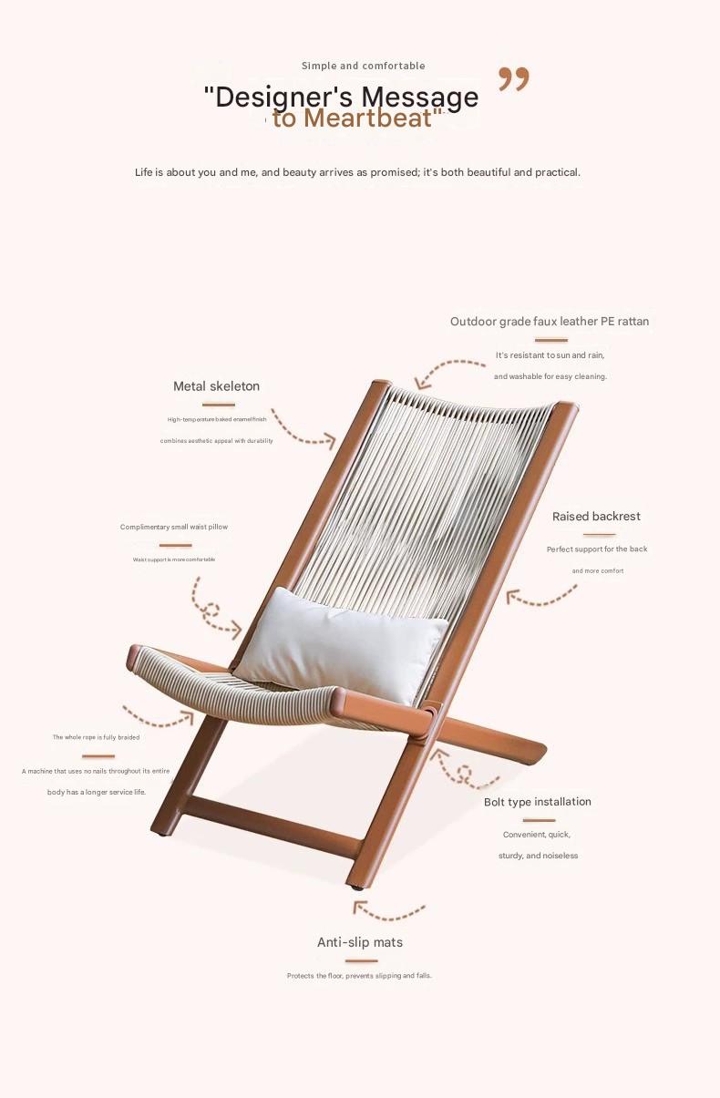 Outdoor Folding Leisure Chair Set With Table