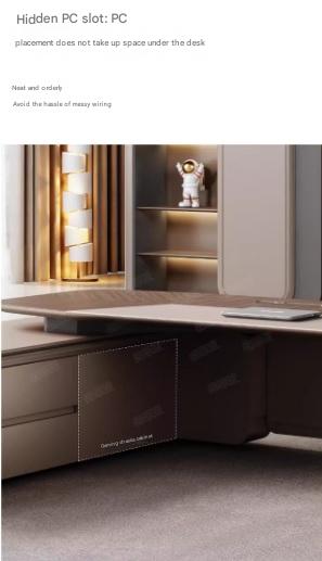 Luxury L-Shaped Office Desk With Chair