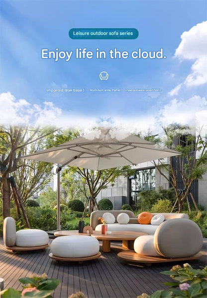 Luxury Outdoor Curved Sofa Set with Coffee Table