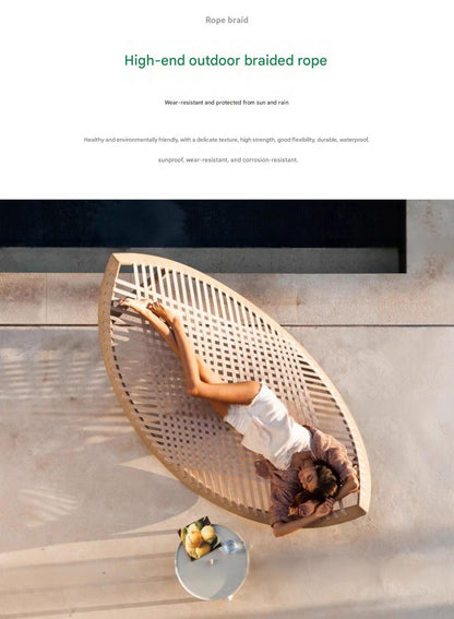 Modern Outdoor Woven Sun Lounger Chair