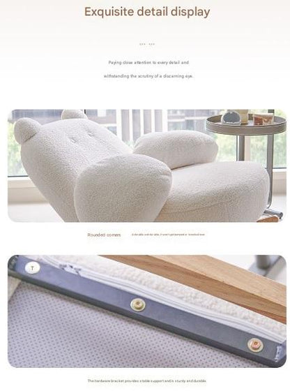 Luxury Teddy Bear Rocking Chair with Adjustable Backrest