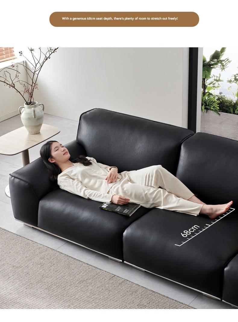 Luxury Leather 3-Seater Sofa
