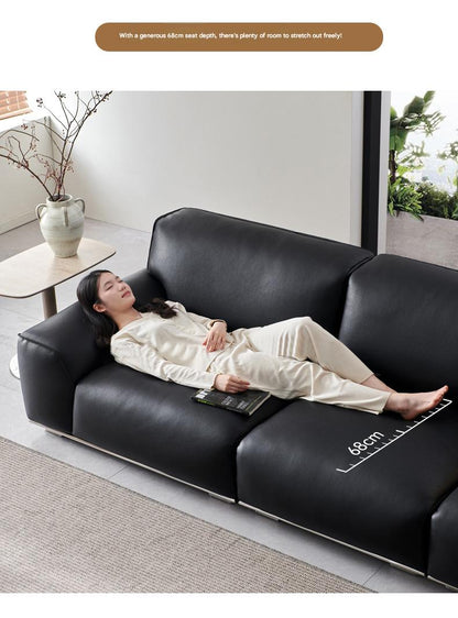 Luxury Leather 3-Seater Sofa