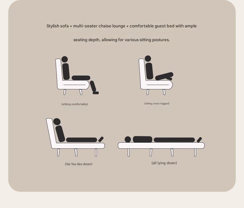 Retro Folding Multifunctional Dual purpose Sofa Bed