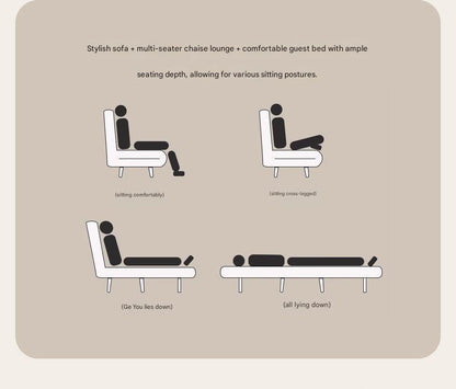 Retro Folding Multifunctional Dual purpose Sofa Bed