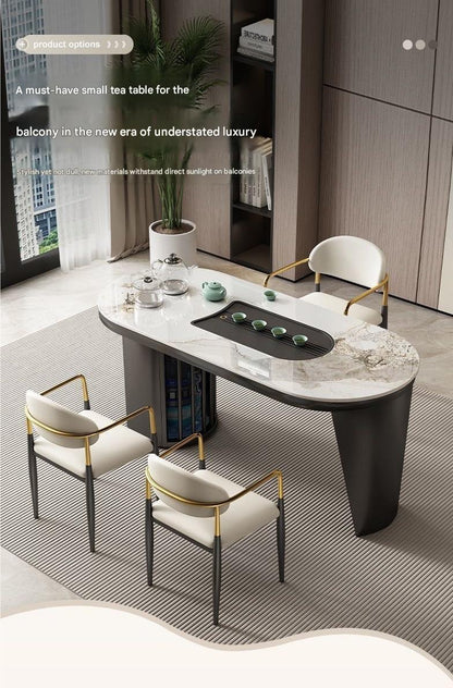 Luxury Modern Tea Table Set with Chairs