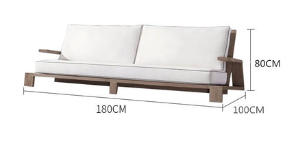 Luxury Outdoor Wooden Sofa Set with Coffee Table