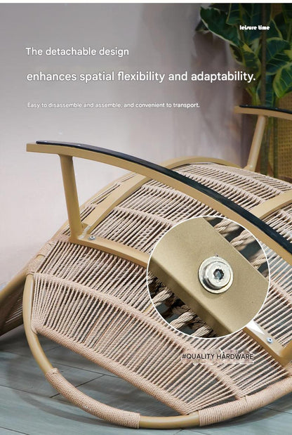 Modern Double Rocking Chair Sofa with Soft Cushion