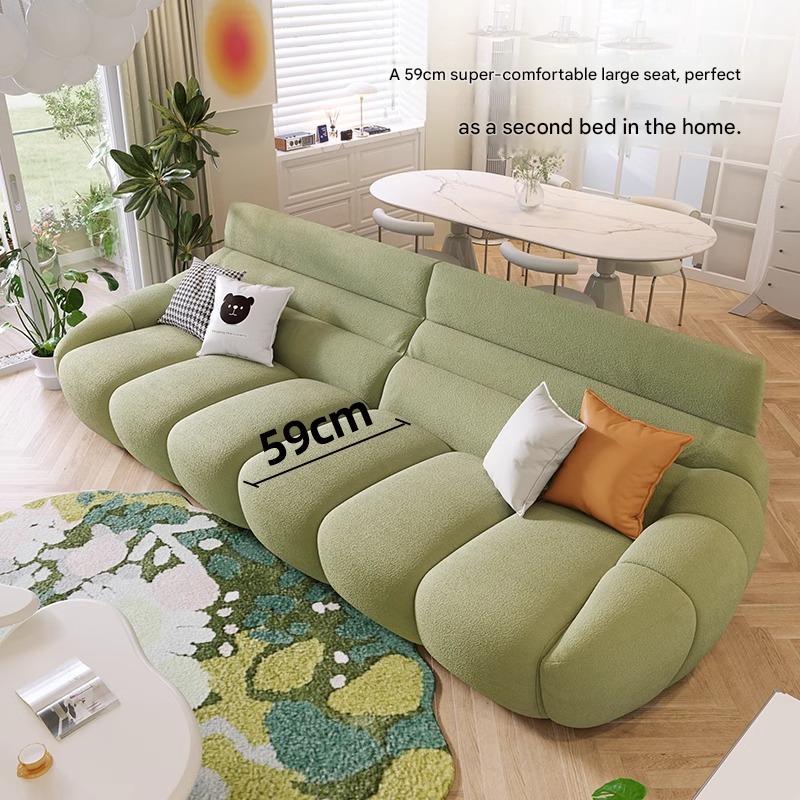 French Retro Pumpkin Fabric Sofa