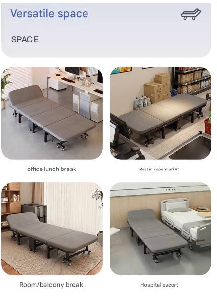 Foldable Office Nap Bed with Adjustable Backrest
