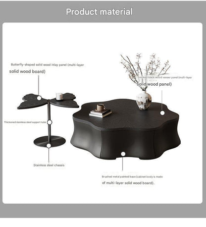 Luxury Italian Cloud Coffee Table With Butterfly Side Table