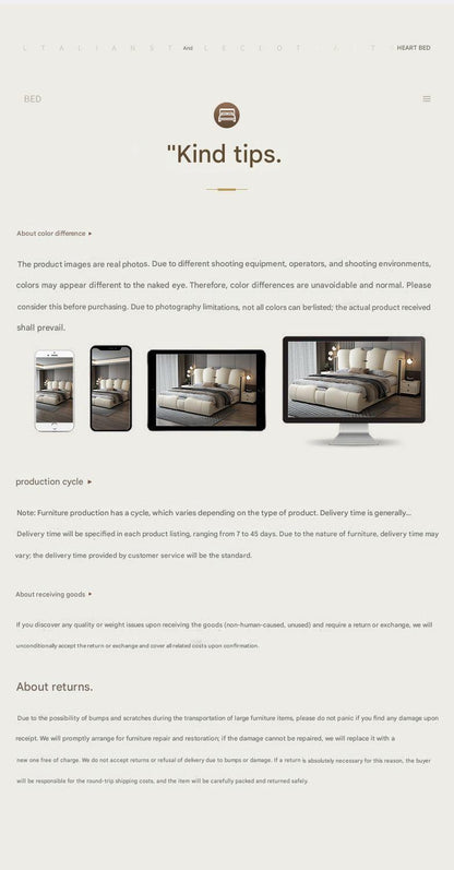 Luxury Italian Leather Storage Bed