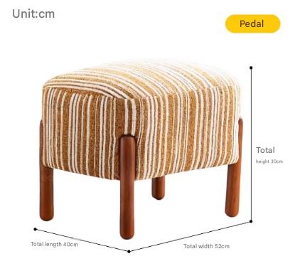 Retro Lazy Rocking Chair with Ottoman