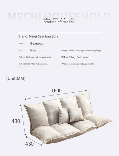 Luxury Folding Floor Sofa Bed with Adjustable Backrest