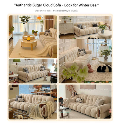 Retro Chenille Fabric Sofa with Adjustable Depth