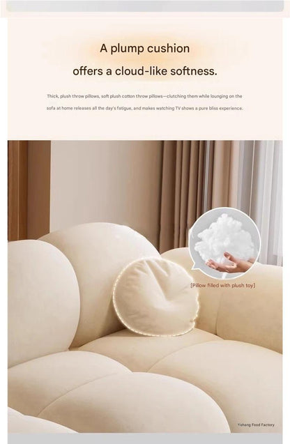 Luxury Velvet Puff Fabric Sofa