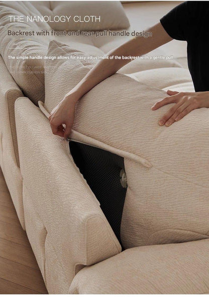 Luxury Chenille Fabric Sofa with Deep Cushions