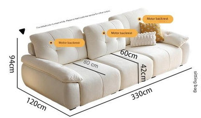 Luxury Electric Adjustable Backrest Chenille Cloud Fabric Sofa
