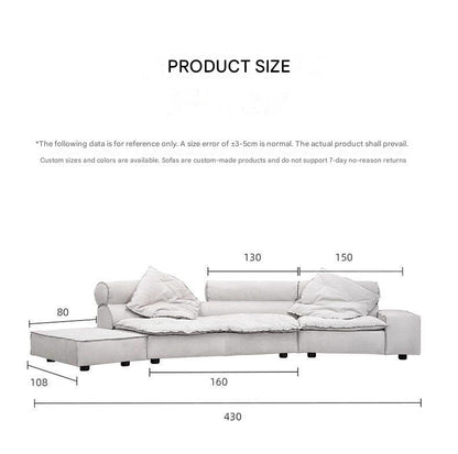 Modern Nubuck Leather Modular Sofa