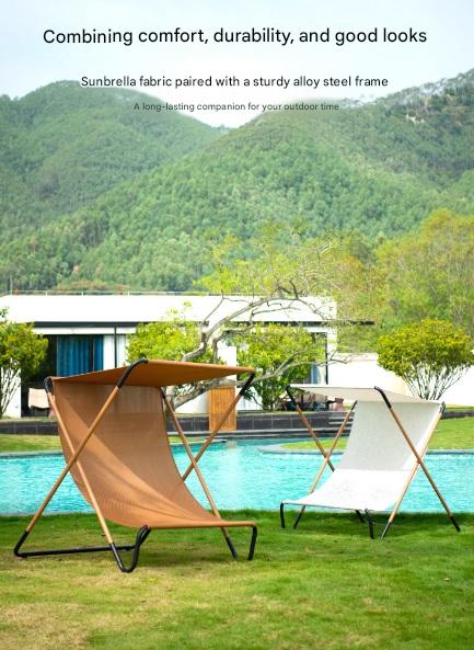 Portable Folding Sunshade Lounge Chair