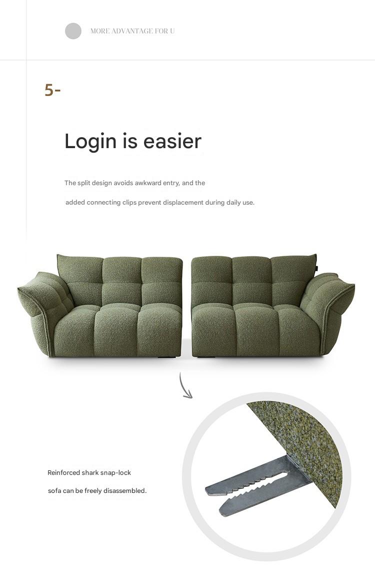 French Retro Chenille Fabric Lily Sofa