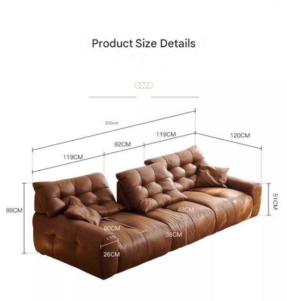 Luxury Leather Sofa With Deep Lounge Seating