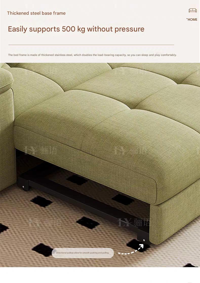 Luxury Chenille Cotton Linen Folding Sofa Bed