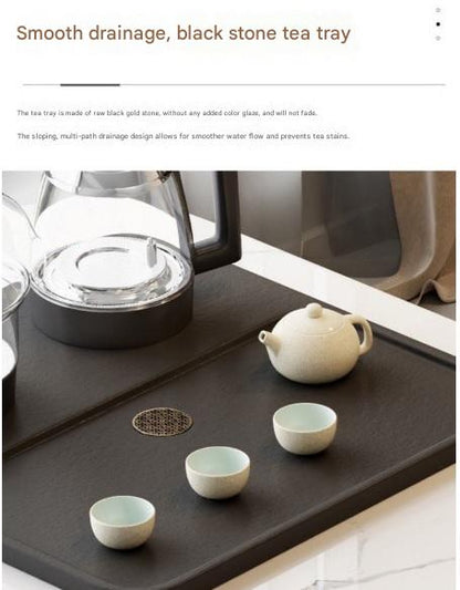 Luxury Stone Slab Tea Table With Chairs