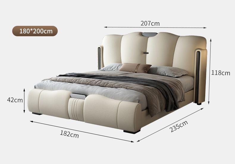 Luxury Italian Leather Storage Bed