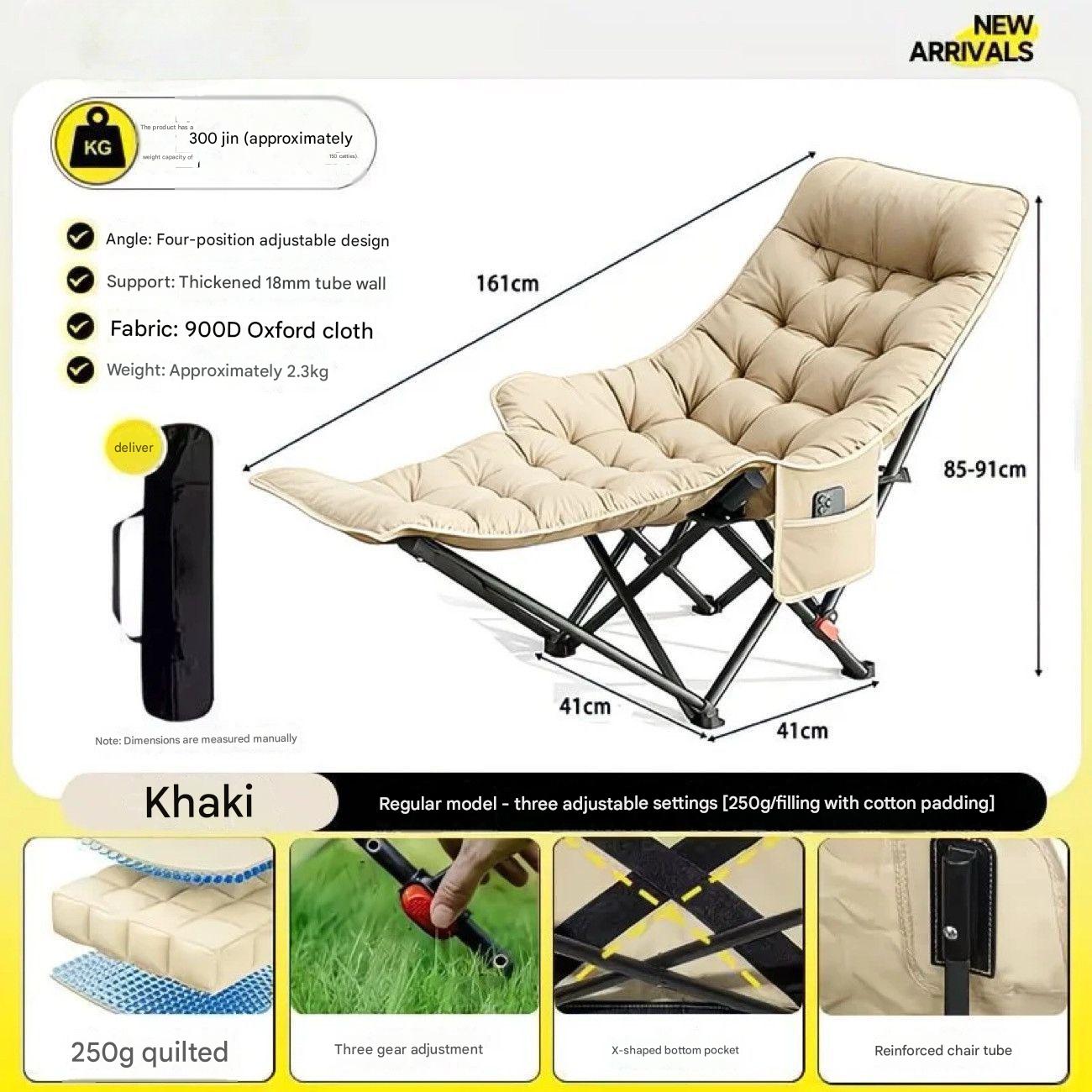 Outdoor Portable Folding Adjustable Nap Lounge Chair