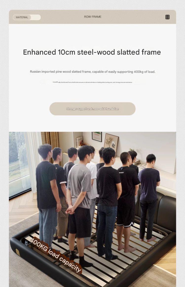 Italian Luxury Soft Leather Double Bed