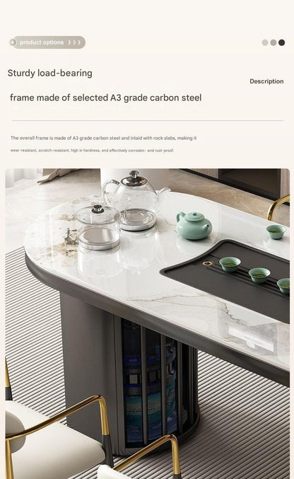 Luxury Modern Tea Table Set with Chairs