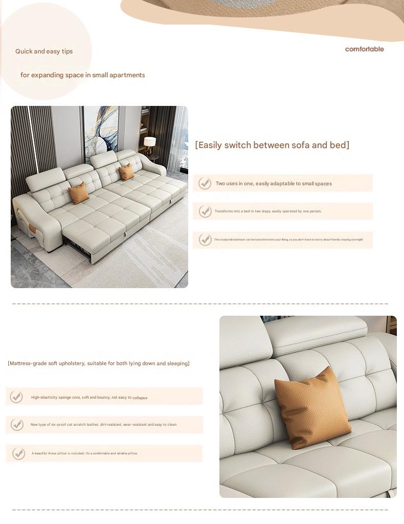 Luxury Smart Recliner Sectional Sofa with Adjustable Headrest