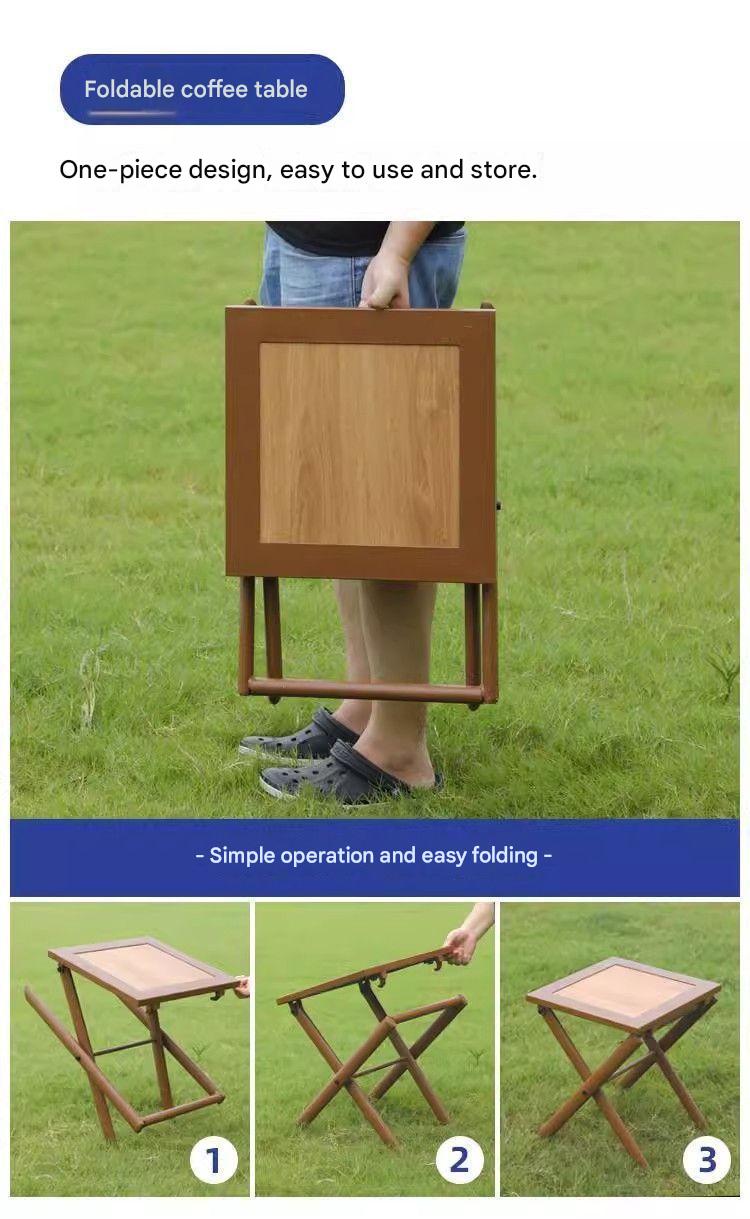 Outdoor Folding Leisure Chair Set With Table