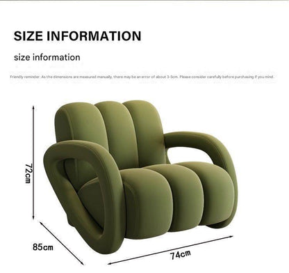Luxury Soft Upholstered Lounge Chair with Armrest