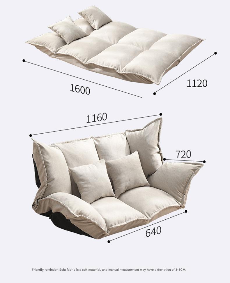 Luxury Folding Floor Sofa Bed with Adjustable Backrest