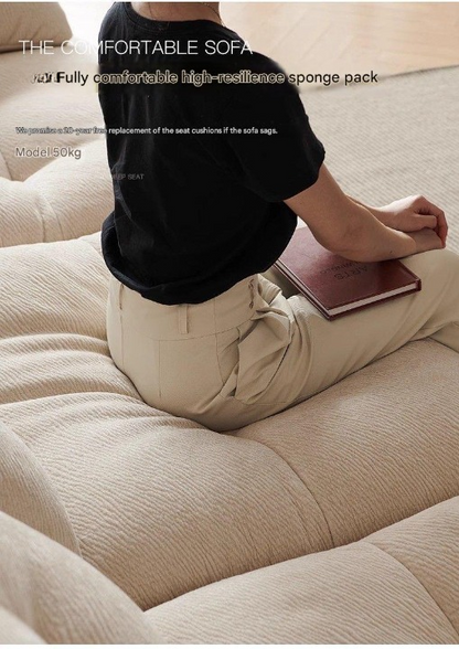 Luxury Chenille Fabric Sofa with Deep Cushions