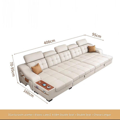 Luxury Smart Recliner Sectional Sofa with Adjustable Headrest