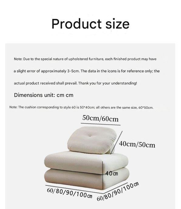 Luxury Modular Tofu Block  Floor Sofa Chair